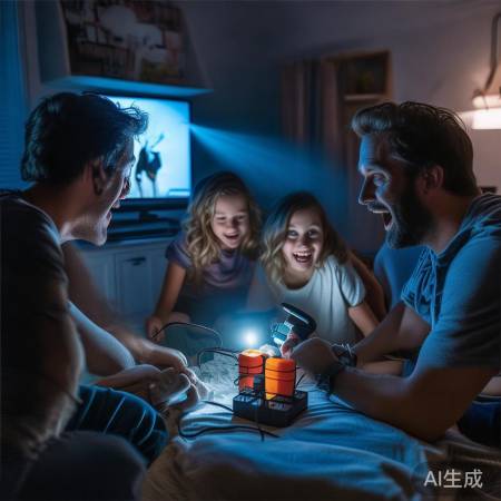 应急灯与电视机连接方法教程