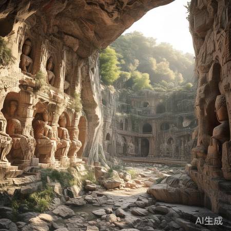 云岗石窟冰箱贴纸，传承千年文化美学