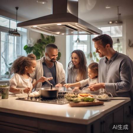 烹乐集成灶客服在线帮普及←美大A8集成灶：厨房新宠，高效烹饪新体验